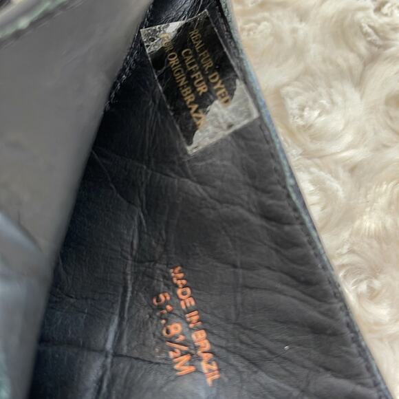 Diane Von Furstenberg Open Toes Wedge Ankle  Boots Animal Print Size 8.5 M - Picture 10 of 14